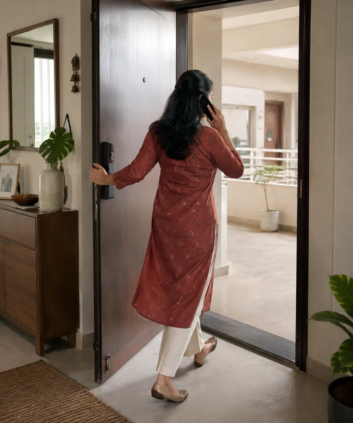 A Nest member heading to check on the person